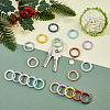 HOBBIESAY 20Pcs 10 Colors UV Plating Zinc Alloy Spring Gate Rings FIND-HY0002-98-5