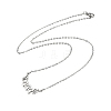 201 Stainless Steel Number 444 with Butterfly Wings Pendant Necklaces LS-NJEW-P332-01B-P-4