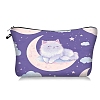 Cute Moon Cat Print Polyester Cosmetic Zipper Pouches PW-WGE2010-01-1