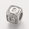 Tarnish Resistant 304 Stainless Steel European Beads STAS-E115-P-Q-1