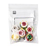 6Pcs 6 Styles Christmas Hand Painted Acrylic with Enamel Beads MACR-FS0002-42-6