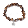 12Pcs Natural & Synthetic Gemstone Chip Beaded Stretch Bracelets BJEW-JB11133-6