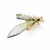 Bling Dragonfly Resin Brooch JEWB-N007-021-FF-4