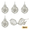 5Pcs Rack Plating Brass Cage Pendants KK-YW0003-52-1