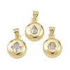 Brass Cubic Zirconia Pendants KK-L251-45G-1