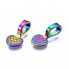 Rainbow Color Alloy Glue-on Flat Pad Bails for Pendant Making LS-PALLOY-N163-098-NR-4