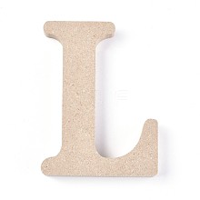 Letter Unfinished Wood Slices DIY-WH0162-62L