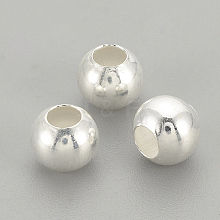 925 Sterling Silver Beads STER-S002-12-3mm