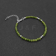 Natural Peridot Bead Bracelet ZW6419-4