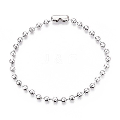 Non-Tarnish 304 Stainless Steel Ball Chain Necklaces for Women NJEW-G135-01B-P-1