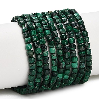 Natural Malachite Beads Strands G-C262-C02-4mm-1
