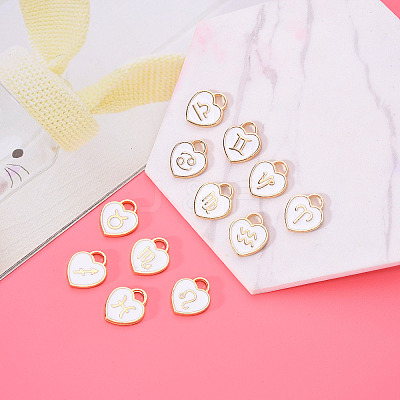 Light Gold Plated Alloy Enamel Pendants ENAM-R055-05A-1