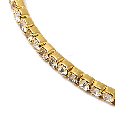 Rack Plating Brass Pave Clear Cubic Zirconia Adjustable Open Cuff Bangles BJEW-S150-04G-1