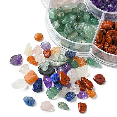 93.1G 7 Styles Natural Mixed Gemstone Chip Beads G-FS0005-79-1