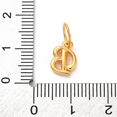 925 Sterling Silver Letter Charms with Jump Rings STER-R008-01G-B-1