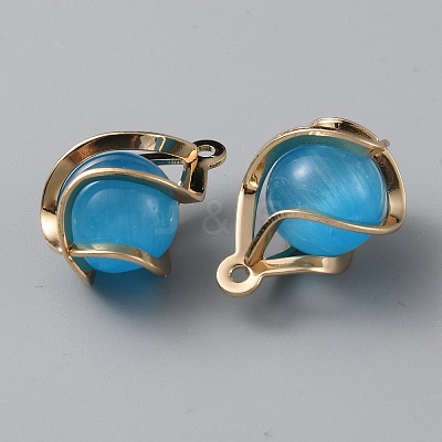 Resin Imitation Cat Eye Pendants KK-WH0045-78B-02-1