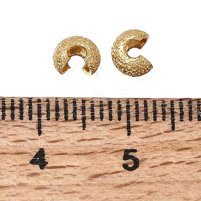 Brass Crimp Beads Covers KK-CBA1A60-05G-1