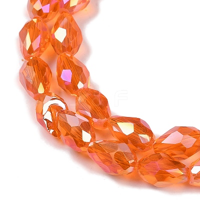 Transparent Electroplate Glass Beads Strands EGLA-N013-T6mm-B09-1