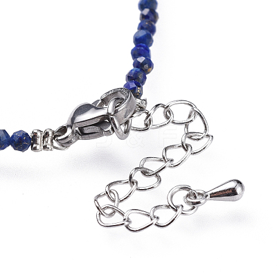 Natural Lapis Lazuli Bead Bracelets BJEW-JB04555-01-1