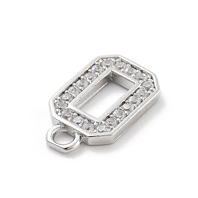 Brass Micro Pave Clear Cubic Zirconia Pendants LS-ZIRC-I067-02A-1