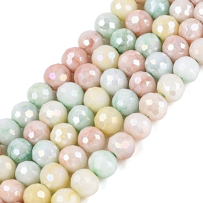 Anti-Tarnish Electroplate Glass Beads Strands EGLA-N027-02A-02-1