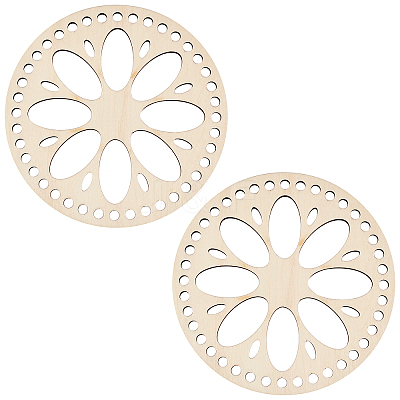Wooden Basket Bottoms AJEW-WH0126-08A-1