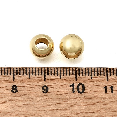 Brass European Beads KK-E802-29G-1