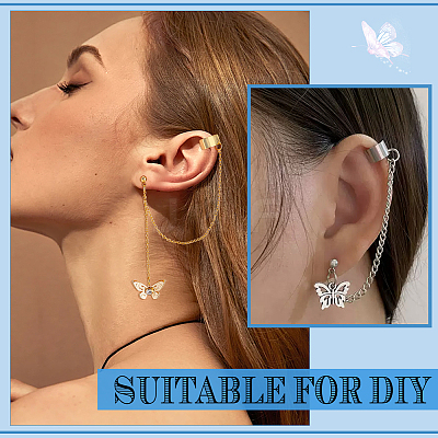 60Pcs 3 Colors Brass Ear Cuff Findings KK-PH0014-09-1