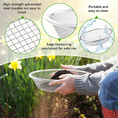 6Pcs 6 Styles Iron Mesh Garden Sieve TOOL-DL0001-05-1