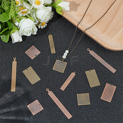 96Pcs 8 Styles Metal Tags KK-ME0001-42-1