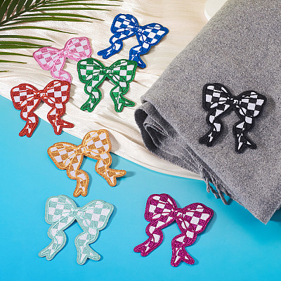8Pcs 8 Colors Polyester Clothing Patches DIY-TA0015-31-1