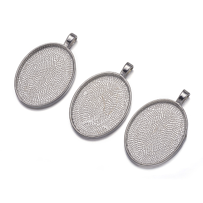 Alloy Pendant Cabochon Settings LS-PALLOY-A15657-N-NF-1