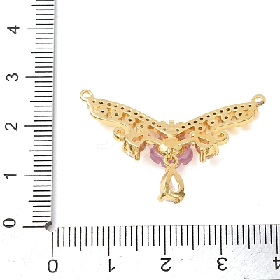 Brass Micro Pave Clear Cubic Zirconia Pedants CU-CBA2C2D-06G-1