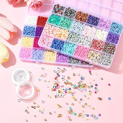 DIY Glass Seed & Plastic & Polymer Clay Beads Bracelets Making Kits DIY-FS0007-07-1