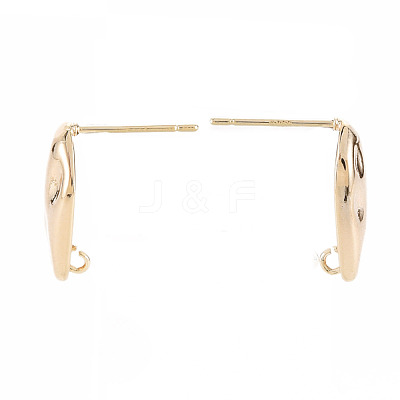 Brass Earring Findings X-KK-S356-441-NF-1