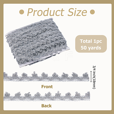 Nylon & Gold Metallic Lace Trim OCOR-WH0070-225B-1