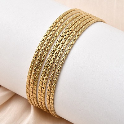 7Pcs 201 Stainless Steel Bangles for Women BJEW-Z151-04G-01-1