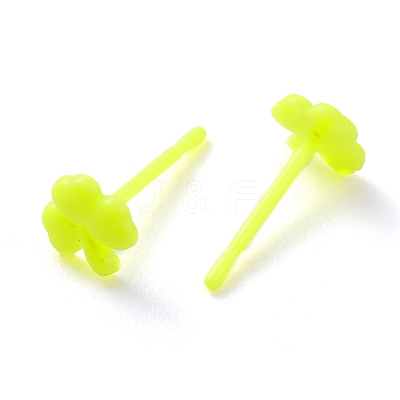 Eco-Friendly Plastic Stud Earrings EJEW-H120-04C-02-1