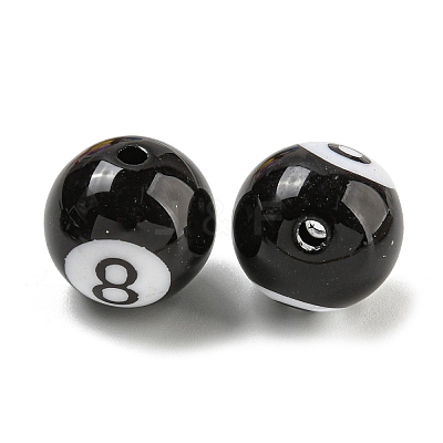 Opaque Acrylic Beads X-SACR-G039-01A-1