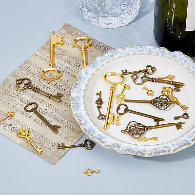 64Pcs 14 Styles Alloy Pendants FIND-DC0008-39-1