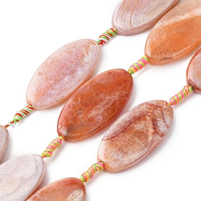 Natural Fire Crackle Agate Beads Strands G-F825-A01-01D-1