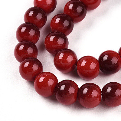Baking Paint Glass Beads Strands DGLA-N012-10mm-10-1