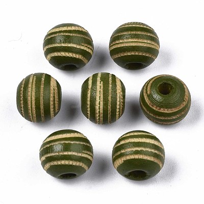 Painted Natural Wood Beads WOOD-T021-54A-04-1