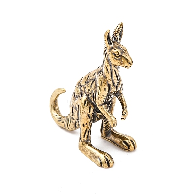 Brass Kangaroo Display Decorations X-KK-D370-07AG-1