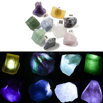 Nuggets Natural Gemstone USB Night Light G-Q170-02-1