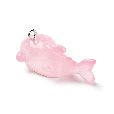 Sea Animal Theme Opaque Resin Pendants RESI-D071-04C-1
