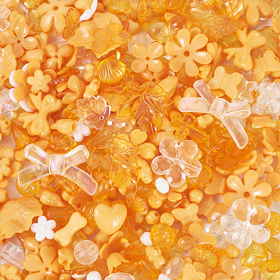 100G Transparent & Opaque Acrylic Beads TACR-TA0001-57B-1