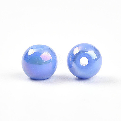 Electroplate Pearlized Glass Pearl Beads EGLA-T021-14A-06-1