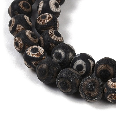 Tibetan Style dZi Beads G-K166-02-10mm-L3-01-1