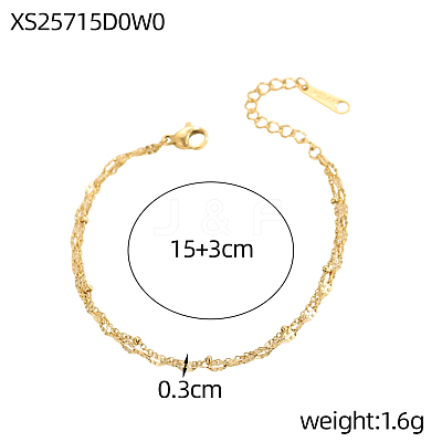 304 Stainless Steel Link Chain Bracelets STAS-OY012-95G-1